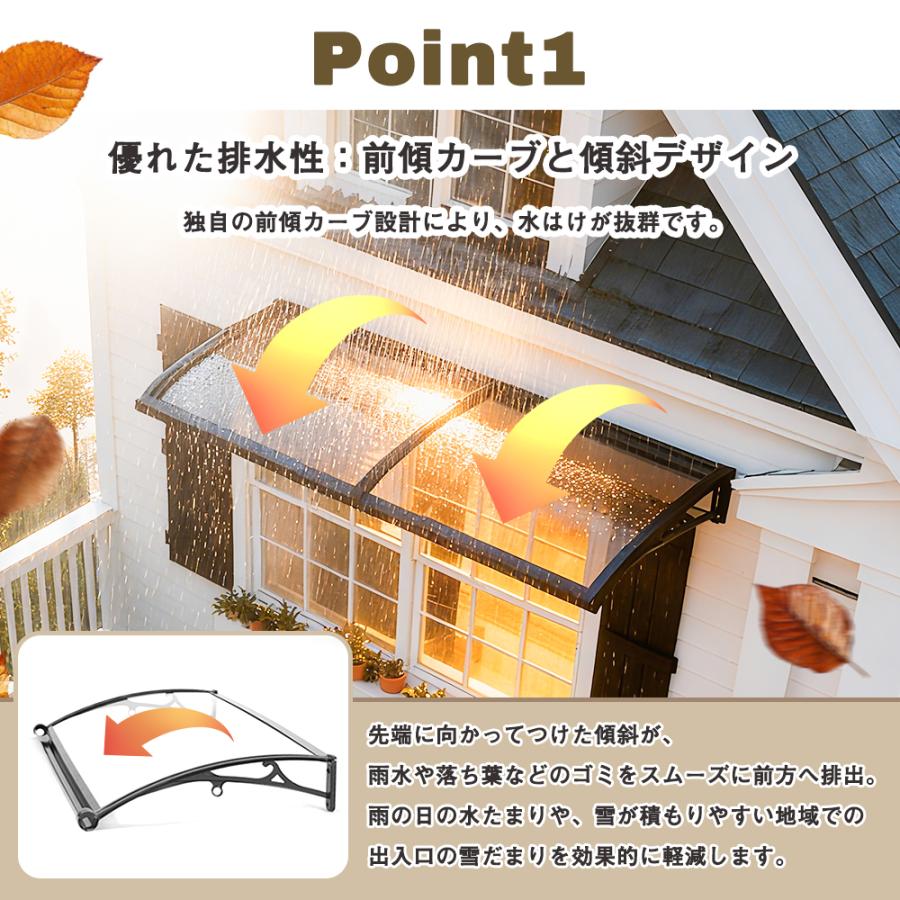 送料込み❣ 新品未使用 雨よけ 屋根庇 雪対策 ひさし 玄関 テラス 後付け キャノピー 雨雪パネル ブ 1235896 雨よけ 屋根庇 雪対策 ひさし 組立が簡単 雪よけ テラス 玄関 梅雨対策