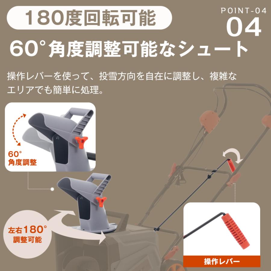 除雪機 電動除雪機（10m延長コード付） 小型 家庭用 軽量 手押し式