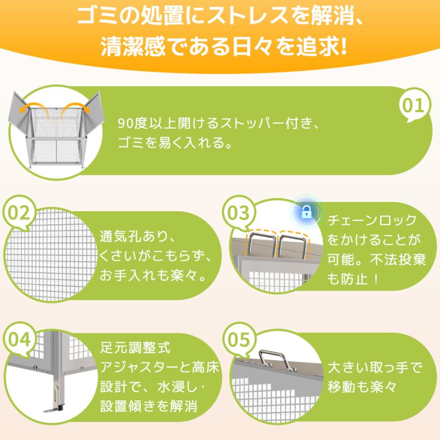ゴミ箱 屋外 大型 ゴミステーション ステンレス ゴミ置き場 蓋つき