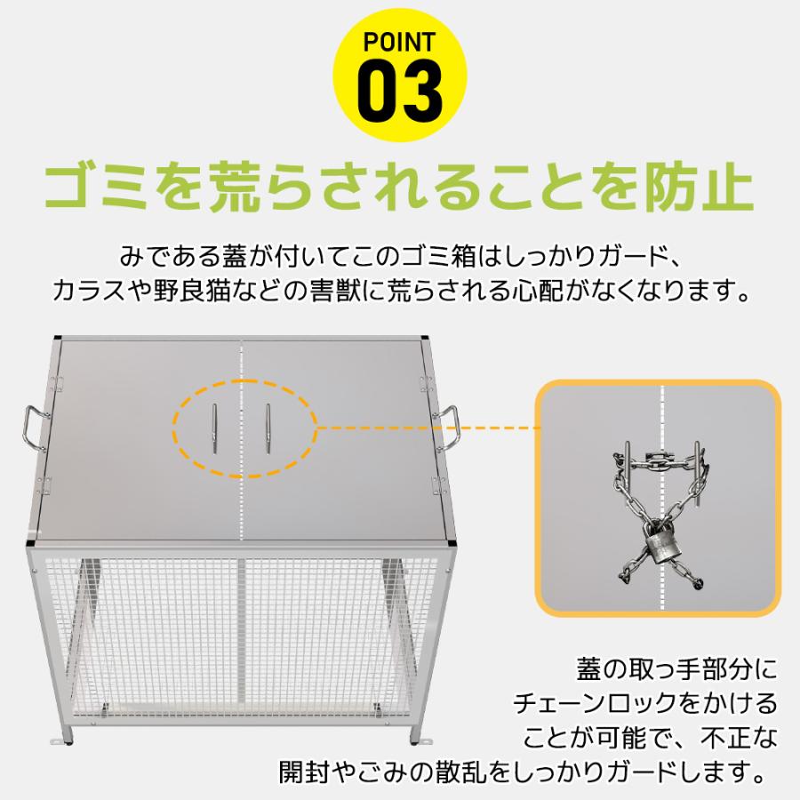 ゴミ箱 屋外 大型 ゴミステーション ステンレス ゴミ置き場 蓋つき
