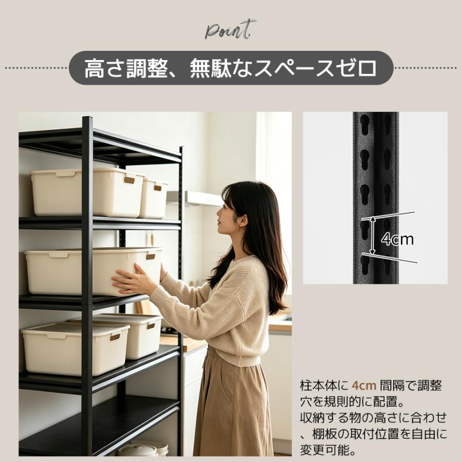 スチールラック 幅150 奥行60 高さ183 ラック 棚 スチール 5段