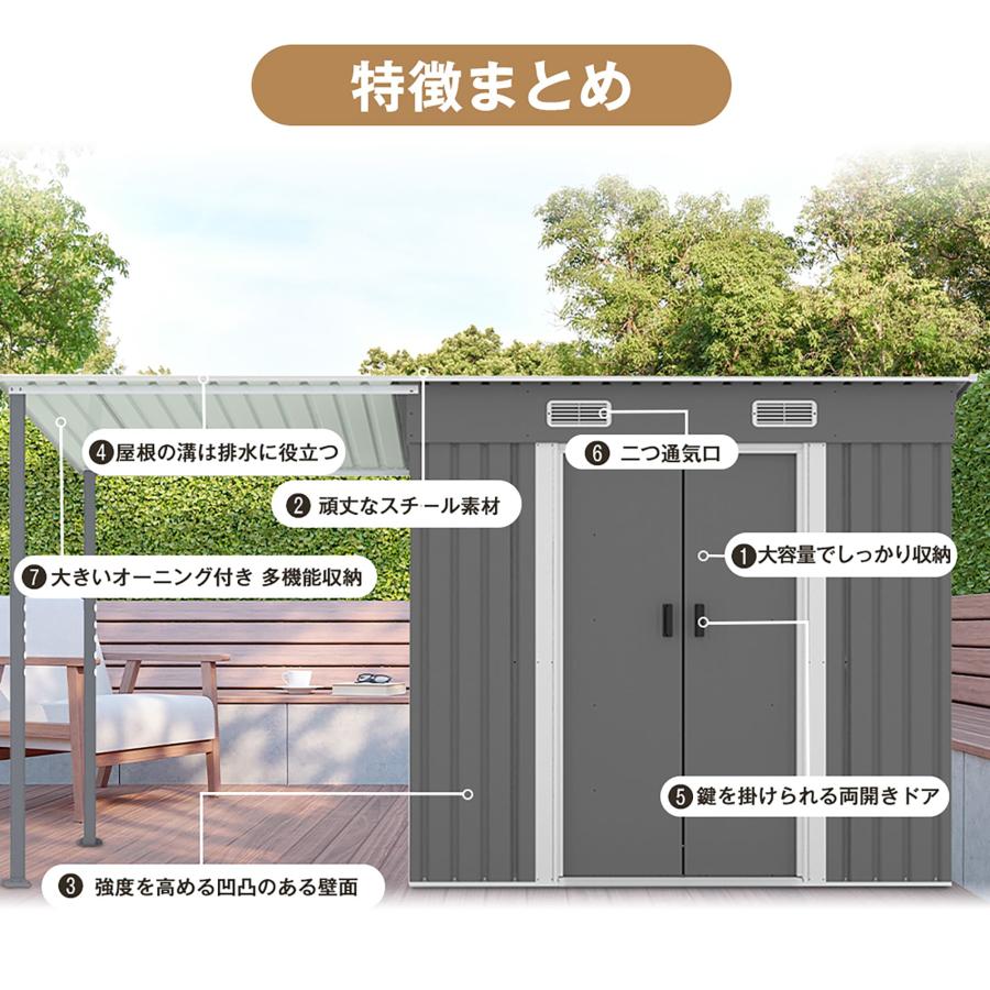 2025新作 物置 ガーデンツールシェッド 大型物置き 屋外 収納ボックス