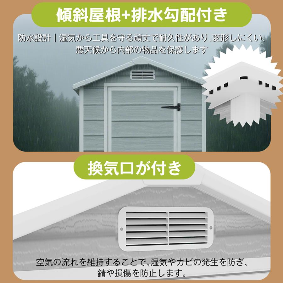 物置 屋外 大型 倉庫 大型物置 戸外収納庫 床板付き 窓付き 防水/耐侯