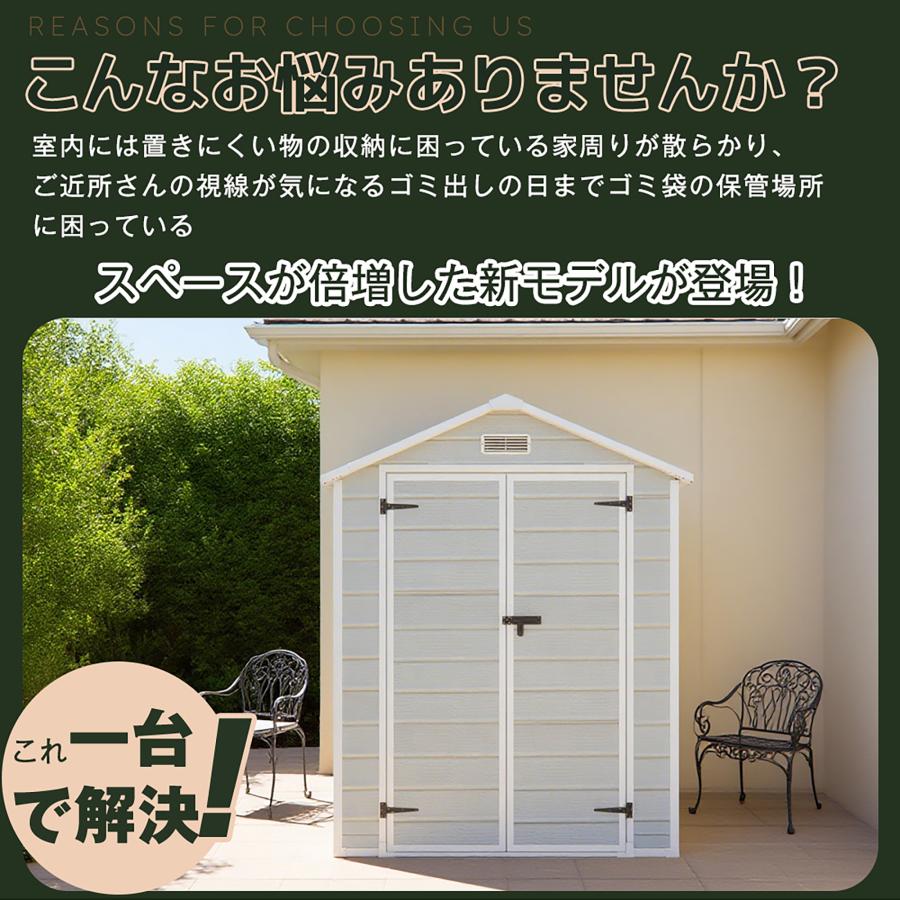 送料込み❣ 新品未使用 物置 屋外 樹脂製 大型 戸外収納庫 窓付き 床板付き 頑丈 大容量 防水 サビ 1355351 物置 屋外 大型 倉庫 大型物置 戸外収納庫 床板付き 窓付き 防水/耐侯