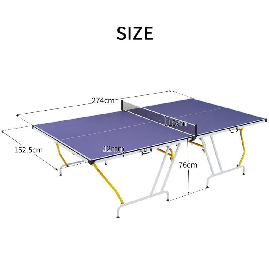 卓球台 国際規格サイズ セパレート式 簡単組立 専用ネット付 ラケット付 ピンポン球付 折りたたみ 収納でき 自主練 1年保証付き｜iofficejp｜09