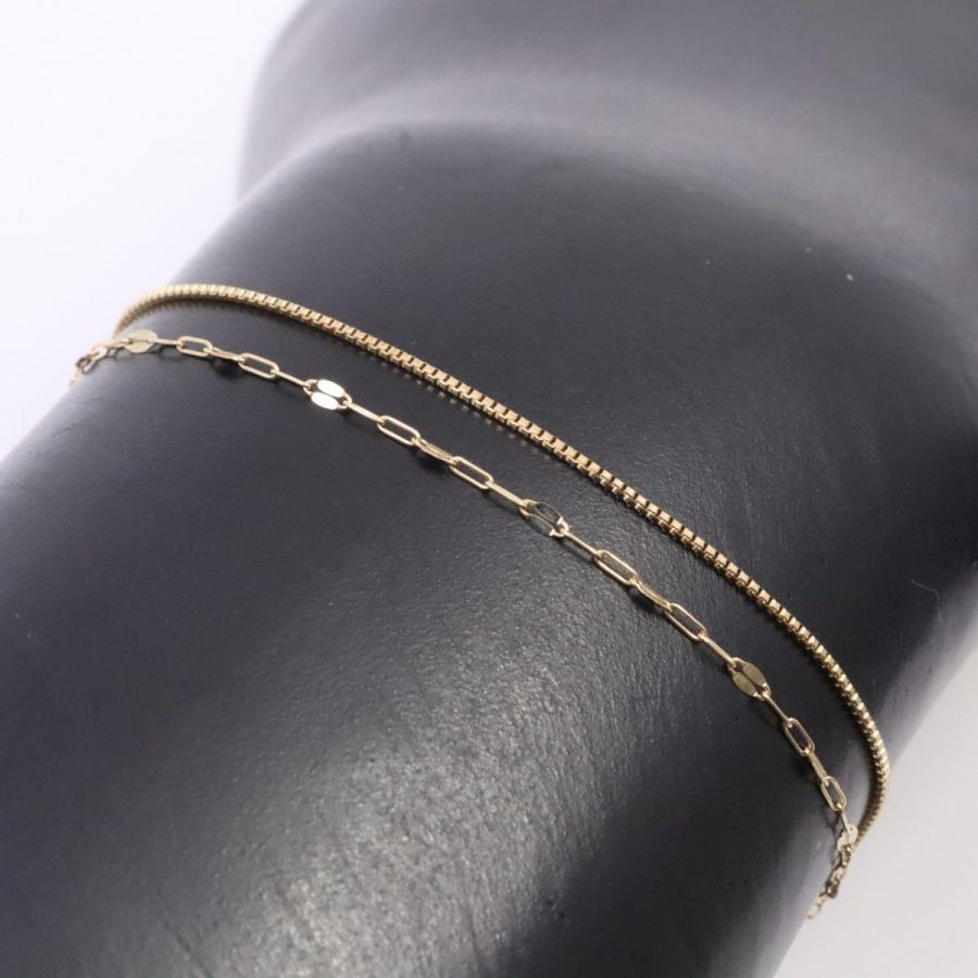 美品】ete エテ 2連チェーン ブレスレット K10【いおき質店 