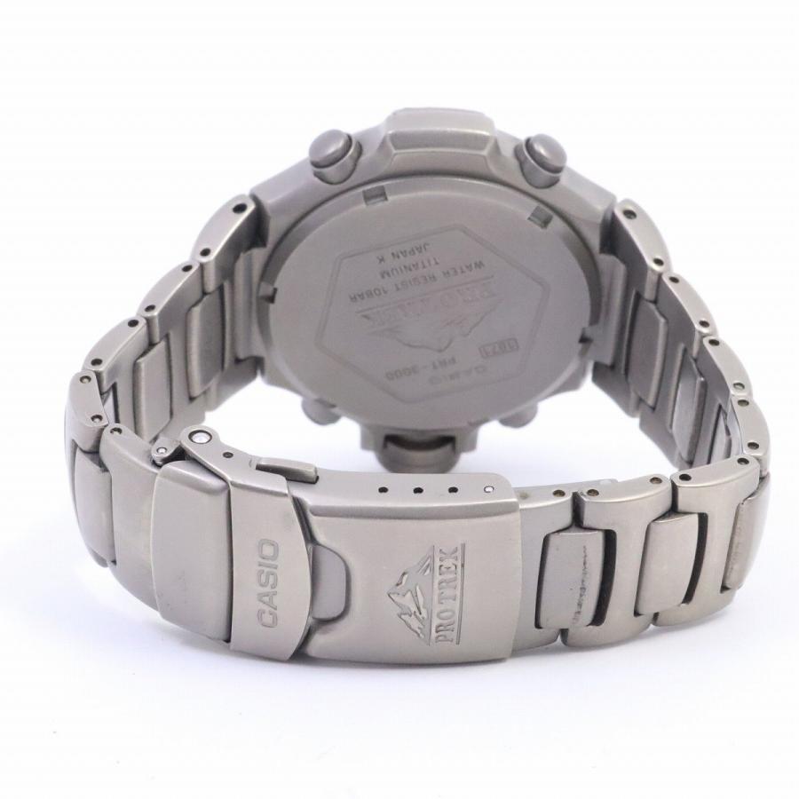 カシオ プロトレック ツインセンサー クォーツ メンズ 腕時計 チタン PRT-3000-7【いおき質店】｜ioki-shop783｜03