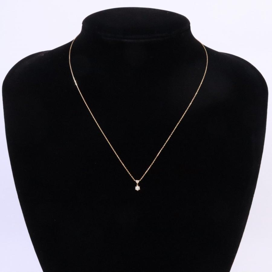 AHKAH アーカー ロゼ ネックレス K18YG/ダイヤモンド0.09ct【いおき  