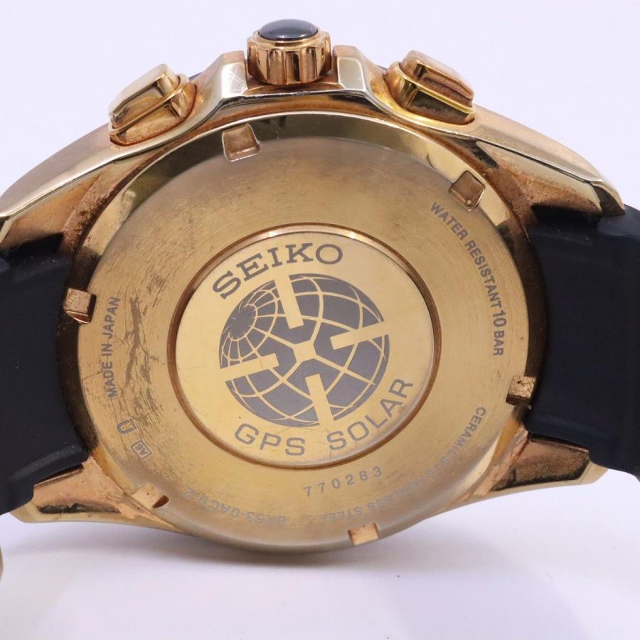 SEIKO セイコー アストロン 8Xシリーズ GPS衛星電波ソーラー メンズ 腕時計 PGメッキ×ブラック SBXB055 /  8X53-0AC0-2【いおき質店】