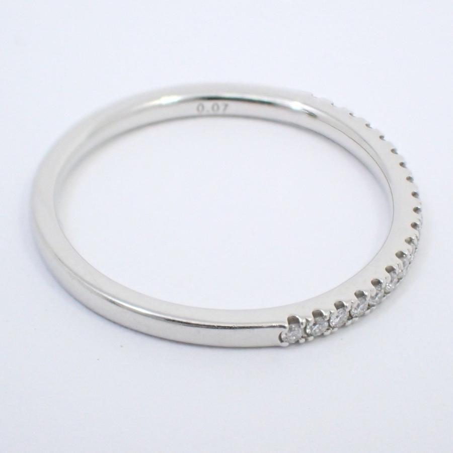 スタージュエリー Pt950 ハーフエタニティ リング 9号 0.07ct