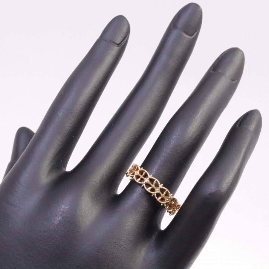 agete アガット 透かし リング 指輪 K10/ダイヤモンド0.004ct 13 agete アガット 透かし リング 指輪 K10/ダイヤモンド0.004ct 13