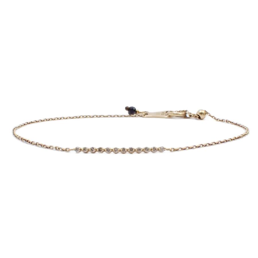 agete アガット ライン ブレスレット K10/カラーストーン/ダイヤモンド 