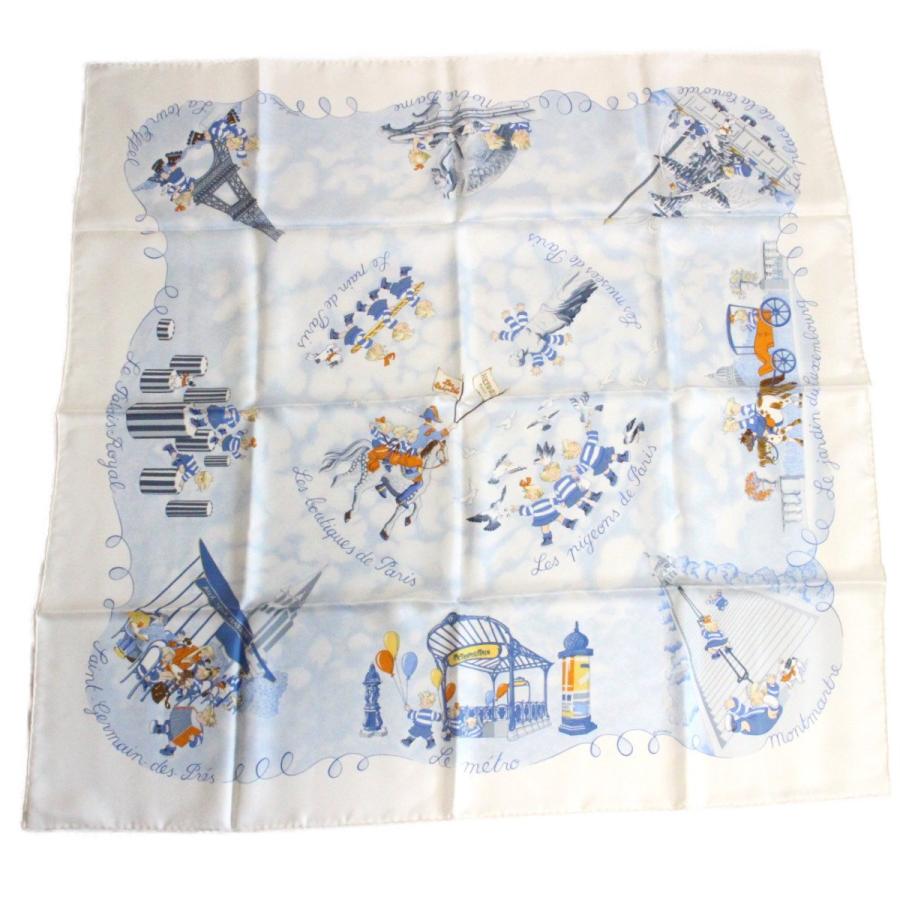 希少品】HERMES エルメス カレ 90 スカーフ Les triples de Paris 