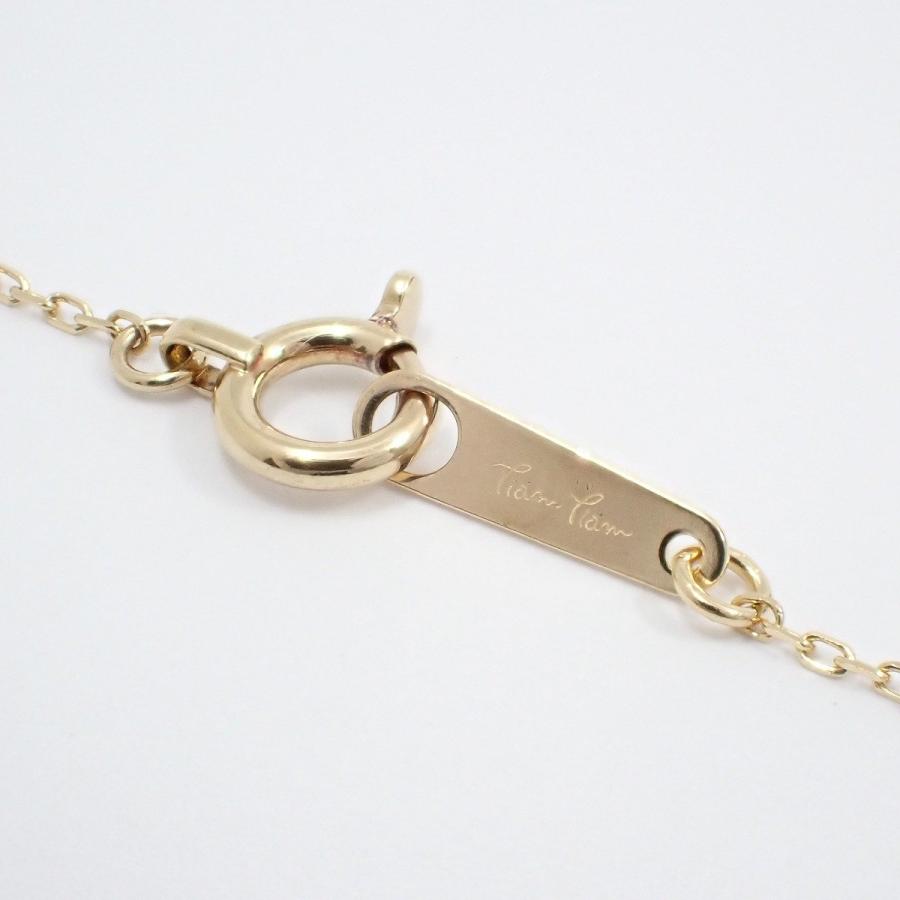 TiamTiam K18 バーネックレスダイヤモンドイエローゴールド