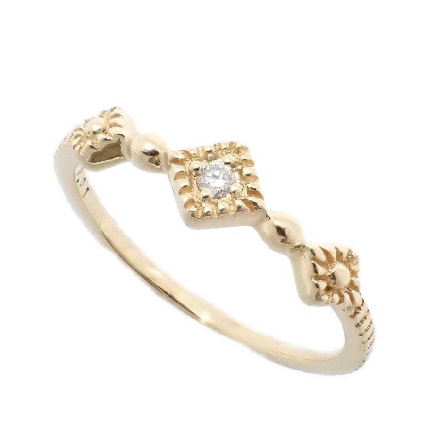 エテ18K 0.01カラットダイヤリング