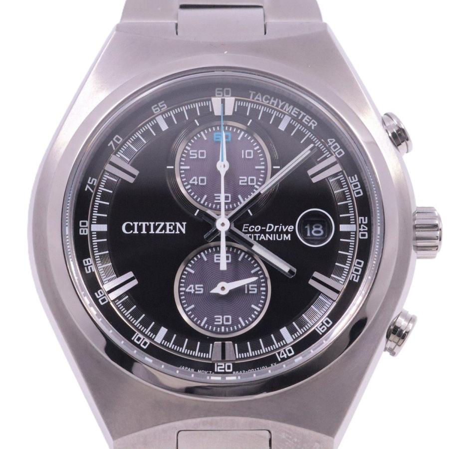 CITIZEN 【美品】シチズン 海外モデル エコドライブ クロノグラフ 