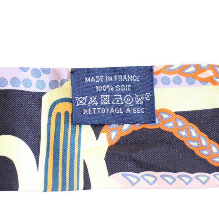 HERMES エルメス ツイリー 鎧の幻想 シルク100％ ブルー系