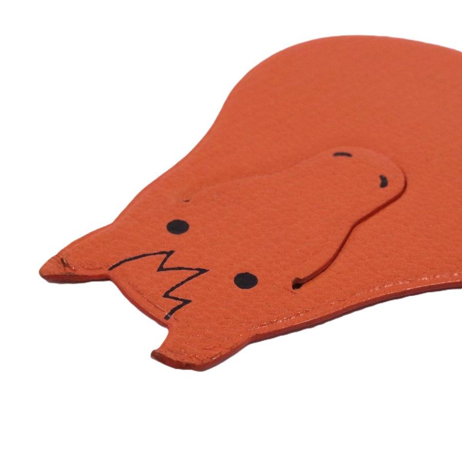 HERMES エルメス ピカブック ブックマーク 栞 馬 オレンジ系【い