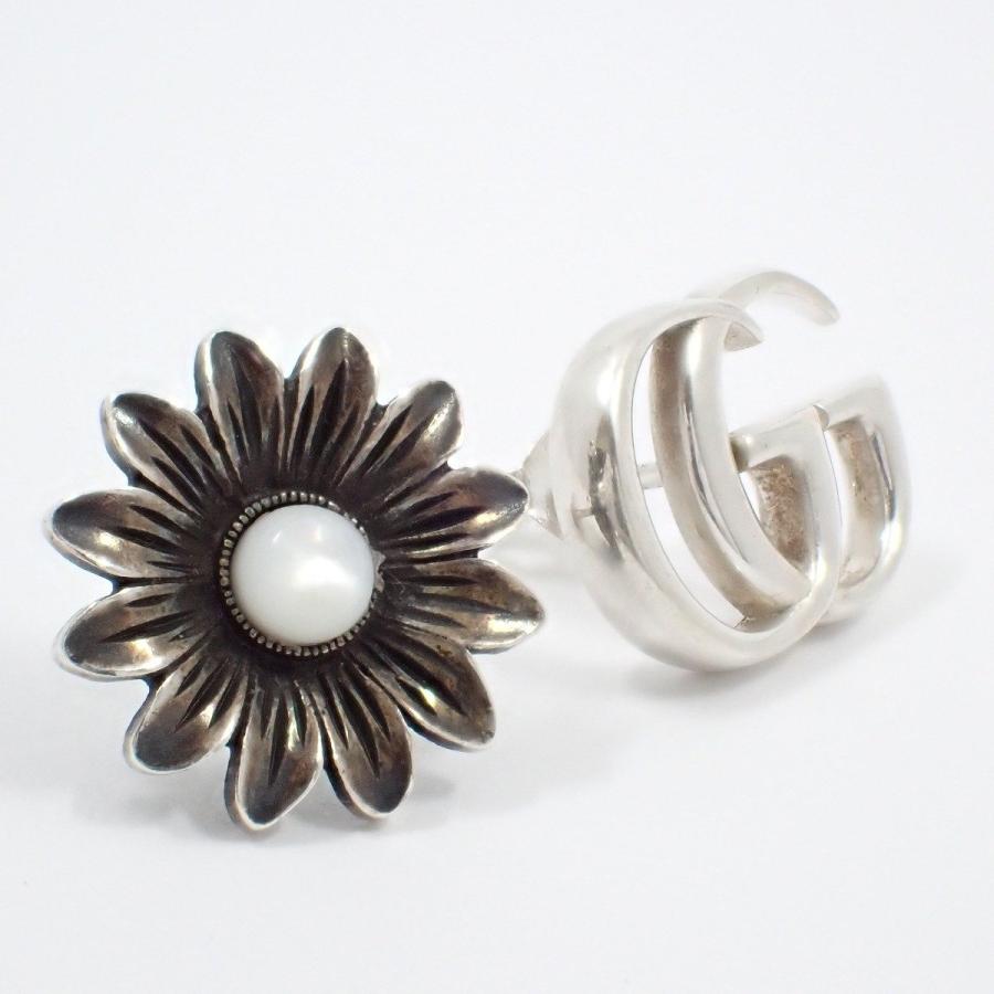 GUCCI グッチ ピアス 片耳 フラワー キャッチ 社外 シルバー925