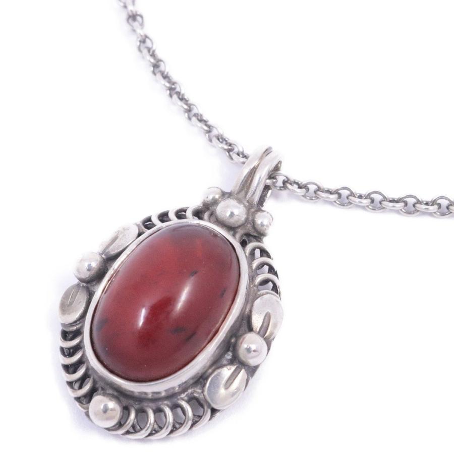 ジョージジェンセン ネックレス 琥珀 ヘリテージ 1995 シルバー925