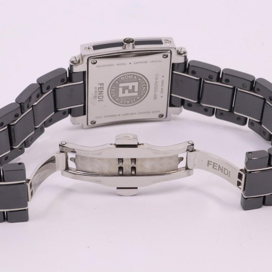 FENDI フェンディ 6200G クアドロ クォーツ ボーイズ 腕時計 黒 FENDI フェンディ 6200G クアドロ クォーツ ボーイズ 腕時計 黒