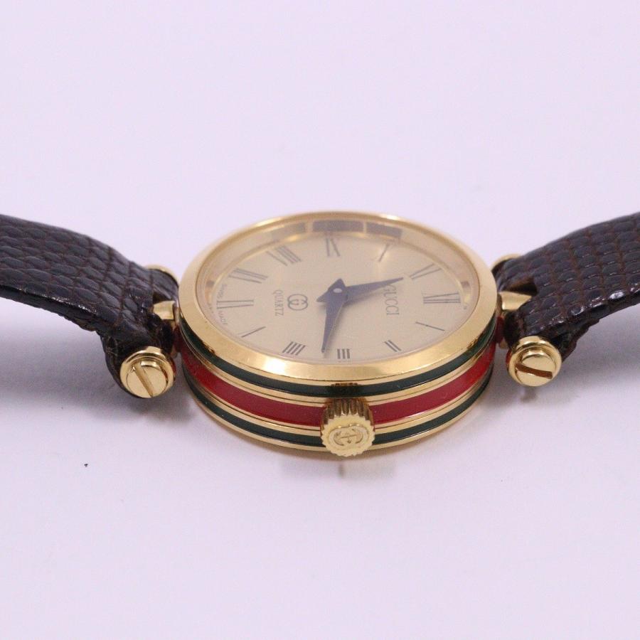 GUCCI グッチ ラウンド型 シェリーラインケース クォーツ