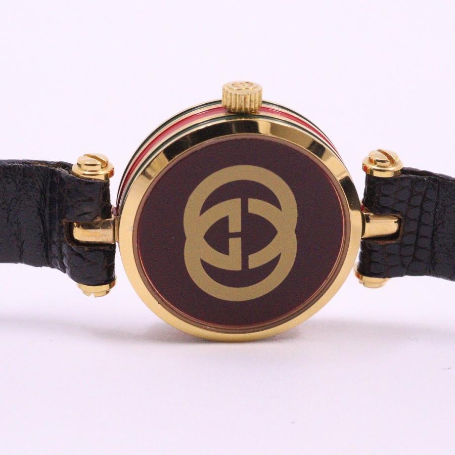 GUCCI グッチ ラウンド型 シェリーラインケース クォーツ