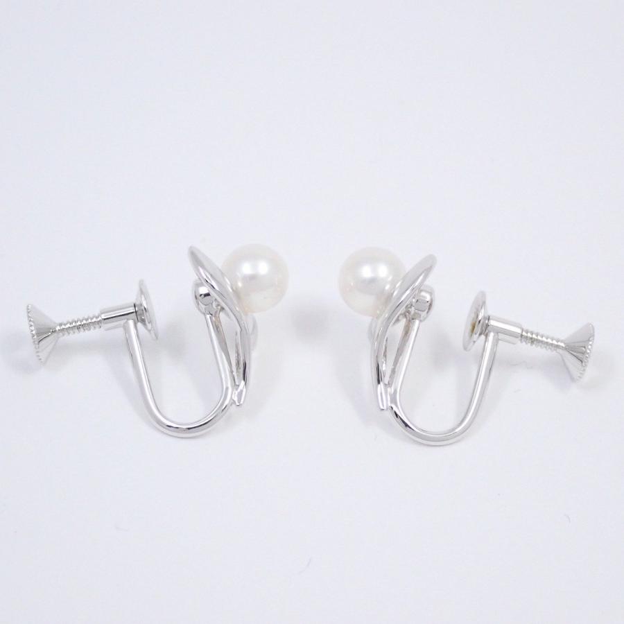 MIKIMOTO ミキモト リーフモチーフ イヤリング シルバー/パール【い 