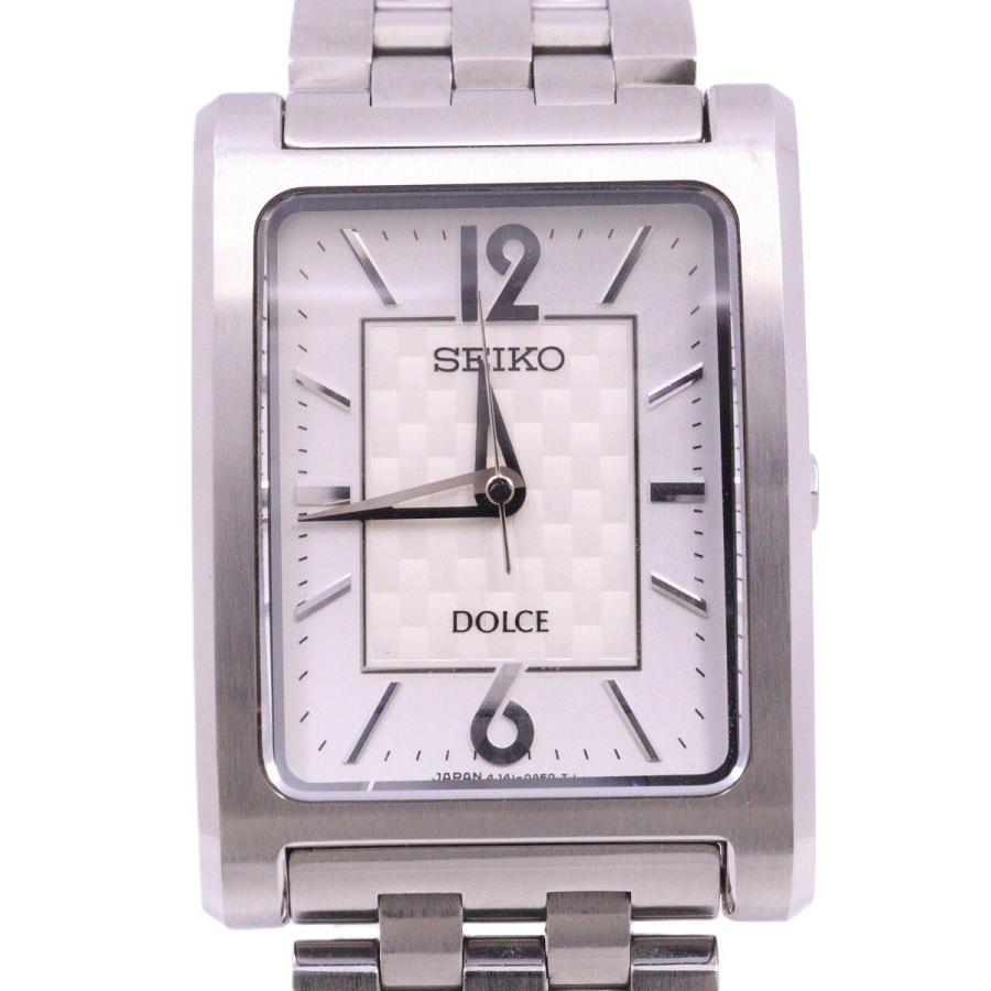 Dolce SEIKO セイコー ドルチェ クォーツ メンズ 腕時計 シルバー文字 