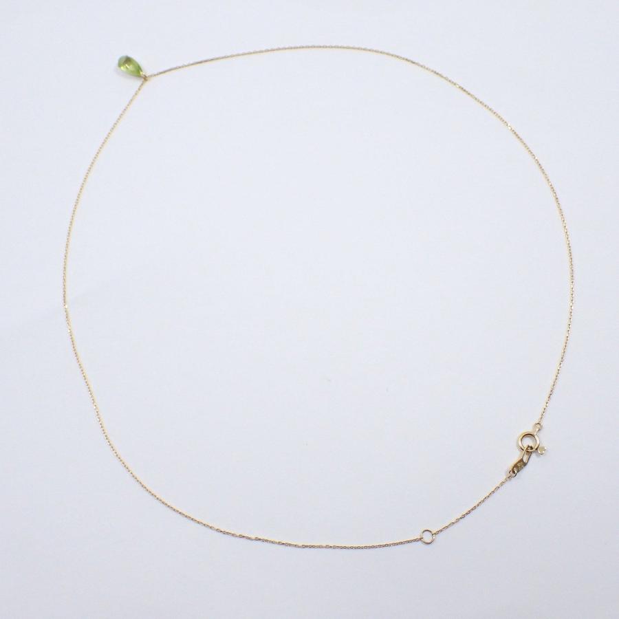 STAR JEWELRY スタージュエリー ドロップ ネックレス K18YG/ペリドット 
