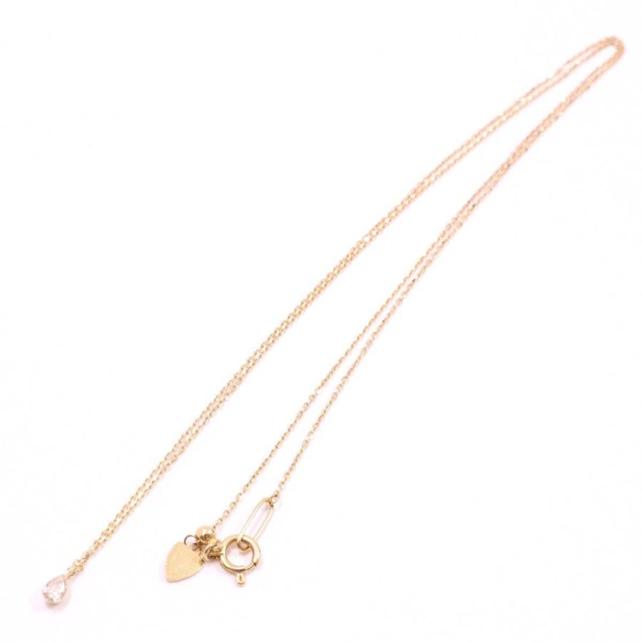 アガットK18 ペアシェイプ0.1ct ダイヤネックレス 【公式通販】