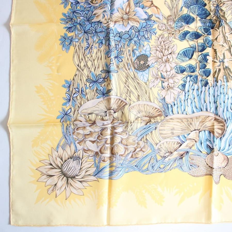 エルメス カレ 90「L'Ile Deserte (無人島)」スカーフ HERMES（エルメス） カレ 90 スカーフ L'Ile Deserte 無人島 植物