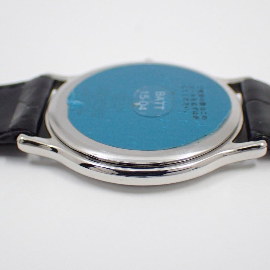 SIGNO 【裏蓋刻印あり】SEIKO セイコー クレドール シグノ 薄型 クォーツ メンズ 腕時計 ゴールド文字盤 GCAR051 ...