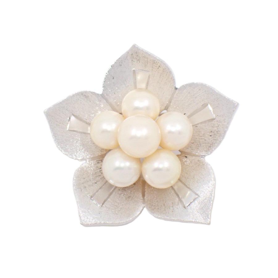 ミキモト　シルバー パール ブローチ 花モチーフ MIKIMOTO（ミキモト） 桜 フラワーモチーフ ブローチ シルバー/パール6