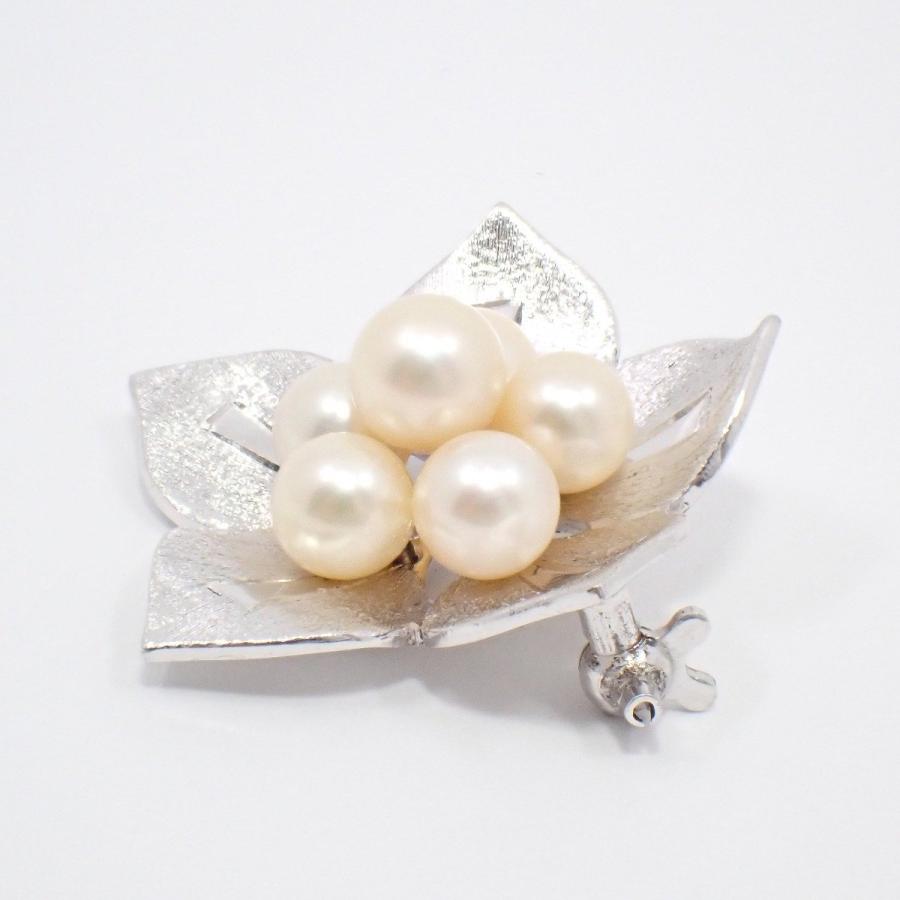 美品✨MIKIMOTO ミキモト パール　ブローチ　フラワー　シルバー MIKIMOTO（ミキモト） 桜 フラワーモチーフ ブローチ シルバー/パール6