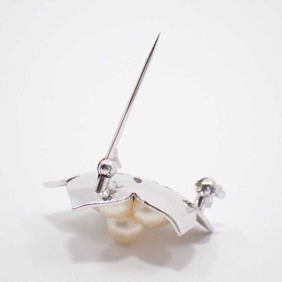 MIKIMOTO ミキモト パールブローチ シルバーフラワーモチーフ MIKIMOTO（ミキモト） 桜 フラワーモチーフ ブローチ シルバー/パール6