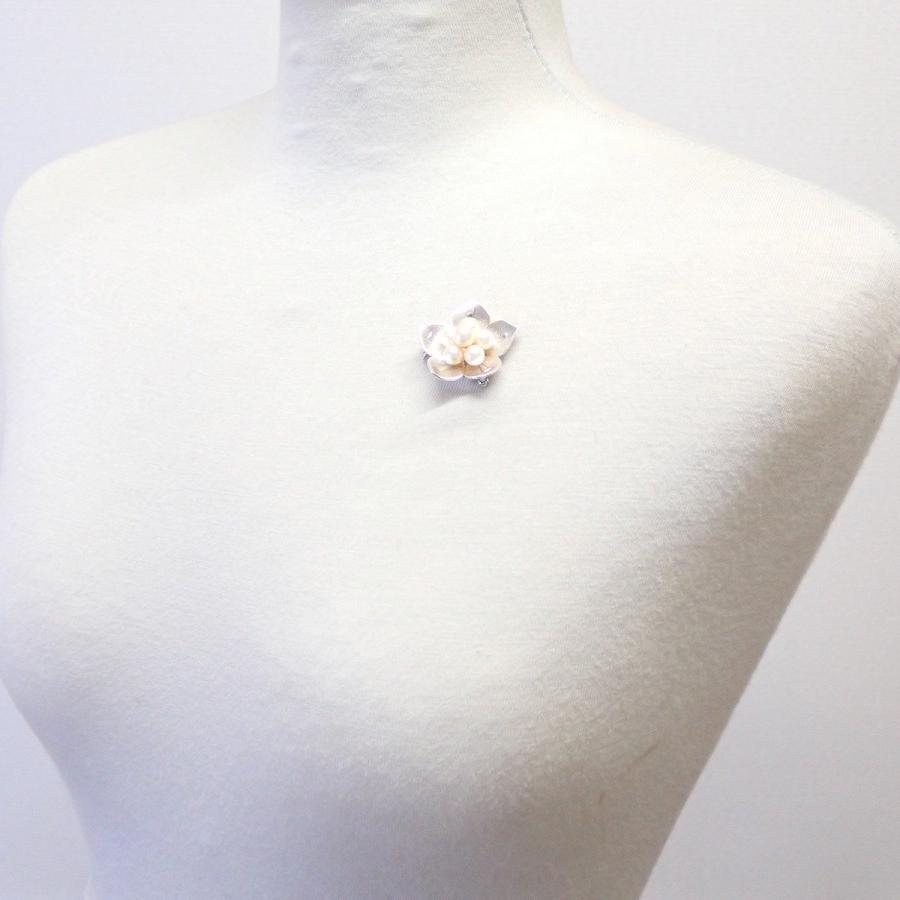 【現行・未使用品】✨MIKIMOTO パール　ピンブローチ 花 フラワー　ブーケ MIKIMOTO（ミキモト） 桜 フラワーモチーフ ブローチ シルバー/パール6