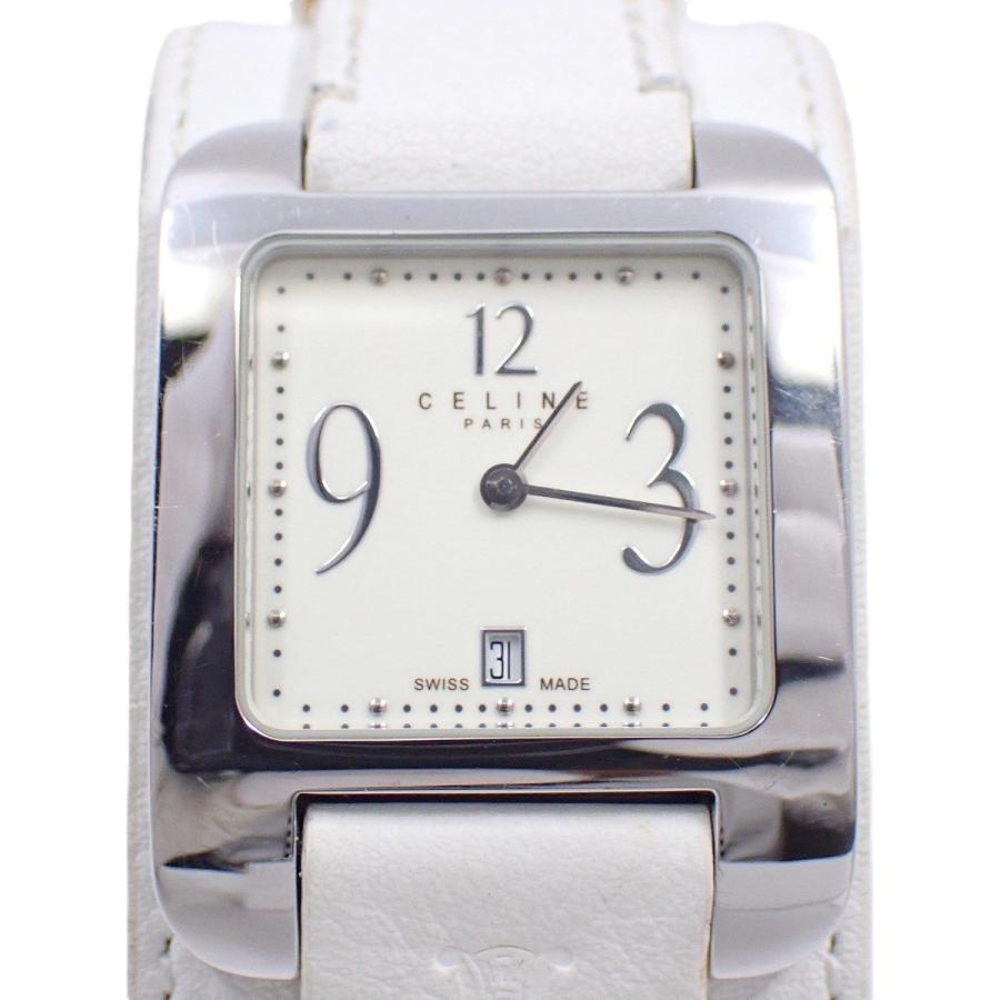 CELINE セリーヌ　CARRE 腕時計 CELINE（セリーヌ） スクエア型 クォーツ レディース 腕時計 白文字盤