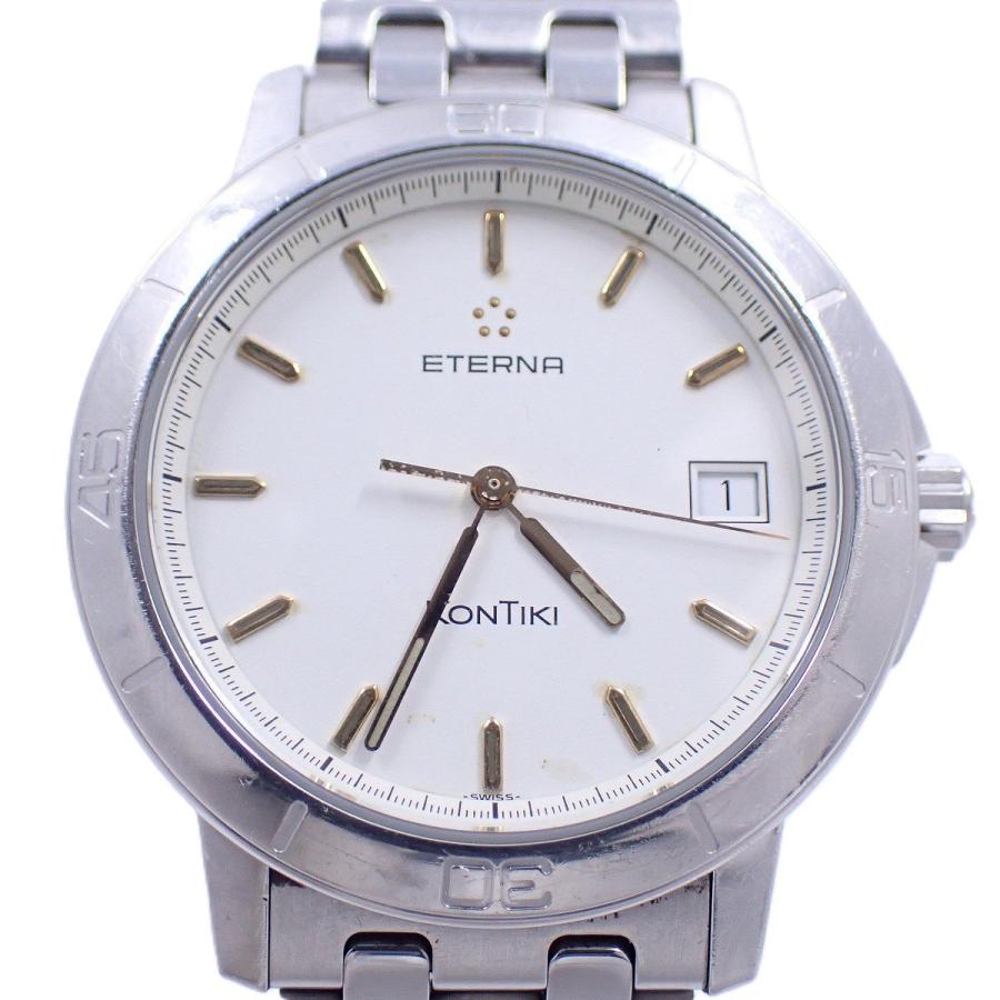 ETERNA エテルナ デイト コンビ ボーイズ クォーツ 腕時計 正規品 / C976 エテルナ コンチキ クォーツ メンズ 腕時計 白文字盤 純正SSベルト