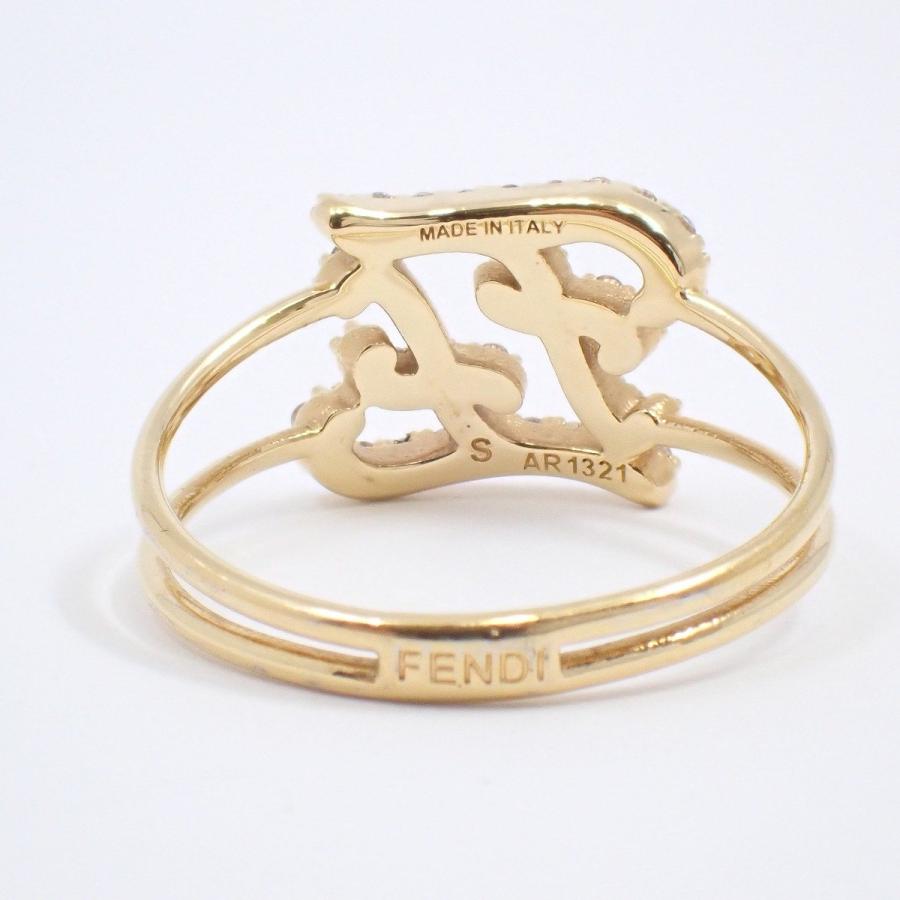 FENDI（フェンディ） カーリグラフィ リング 指輪 ゴールド色金具