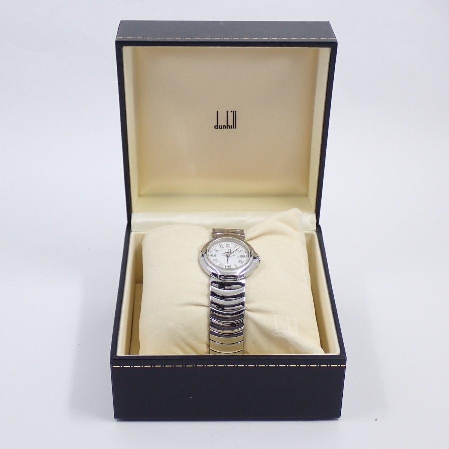 稼働品 dunhill ダンヒル 腕時計 白文字盤 クォーツ ３針 dunhill（ダンヒル） センサート クォーツ レディース 腕時計 白文字盤