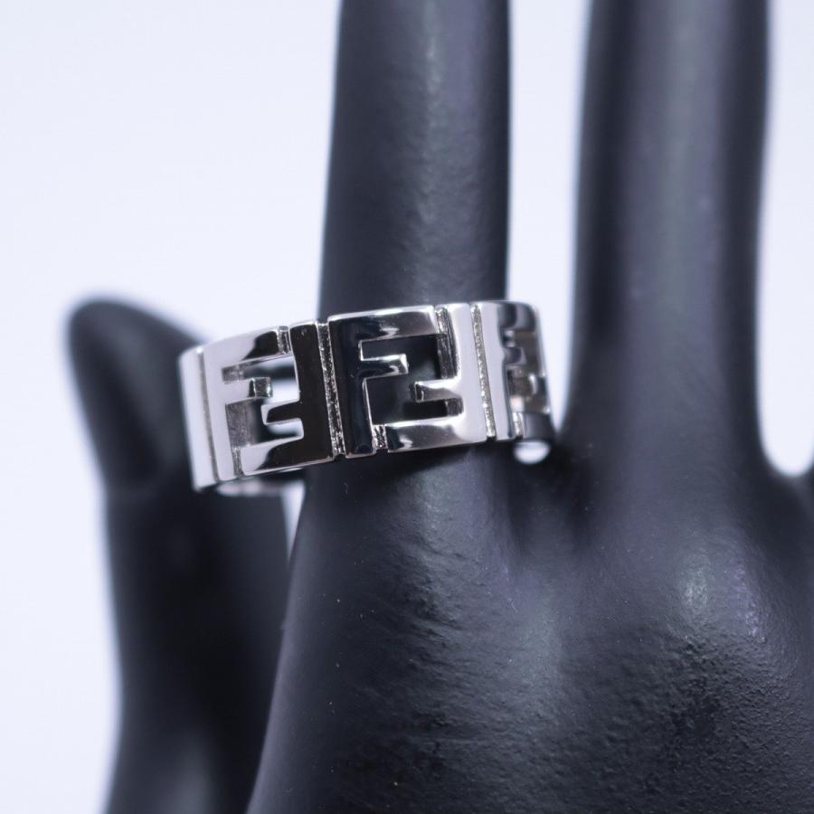 FENDI（フェンディ） 【美品】FENDI FFロゴ リング 指輪 シルバー色