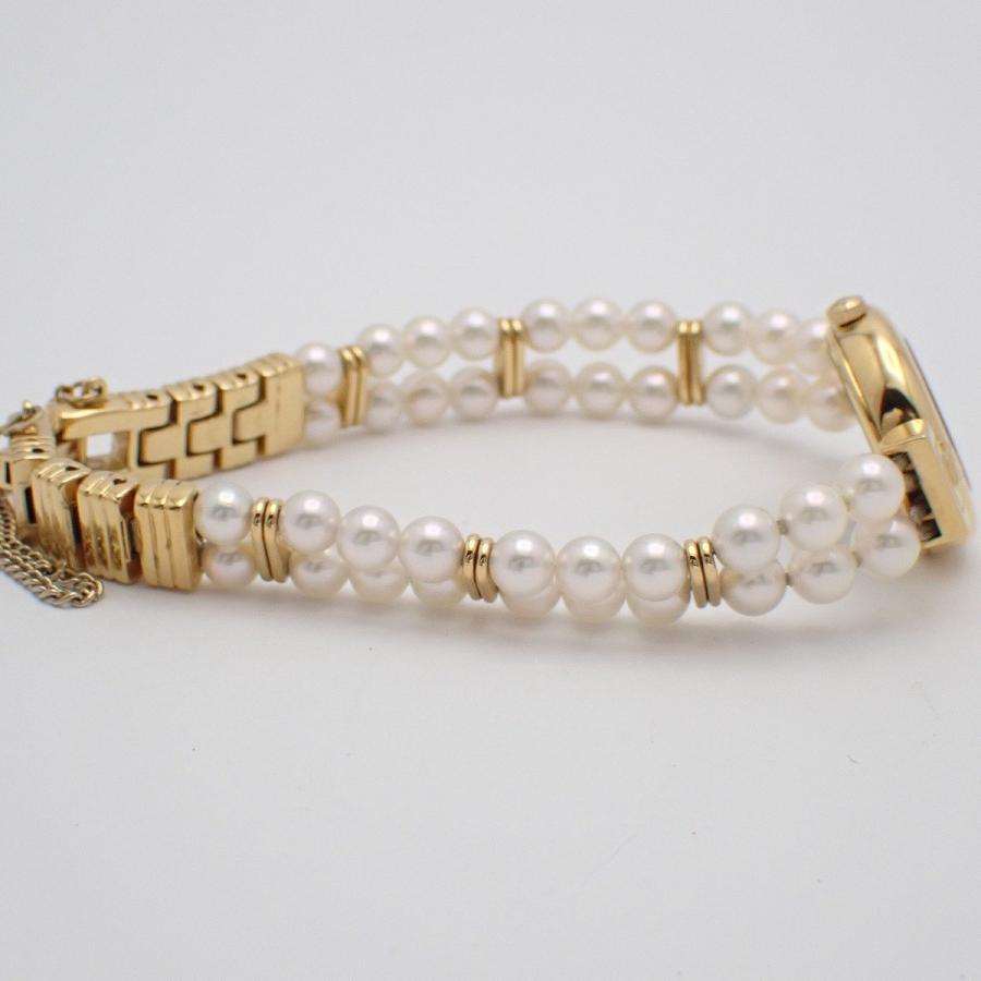 MIKIMOTO（ミキモト） JAL 2連パールブレスウォッチ クォーツ