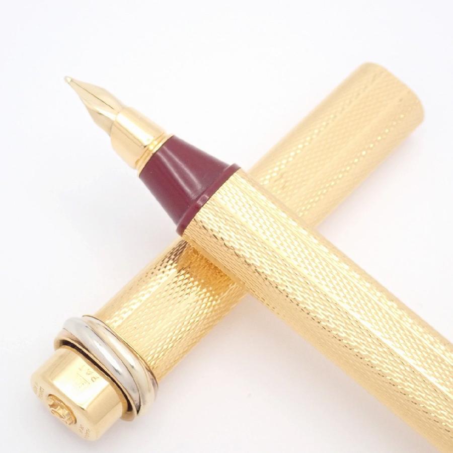 Cartier（カルティエ） トリニティ オーバル 万年筆 ゴールド×ボルドー