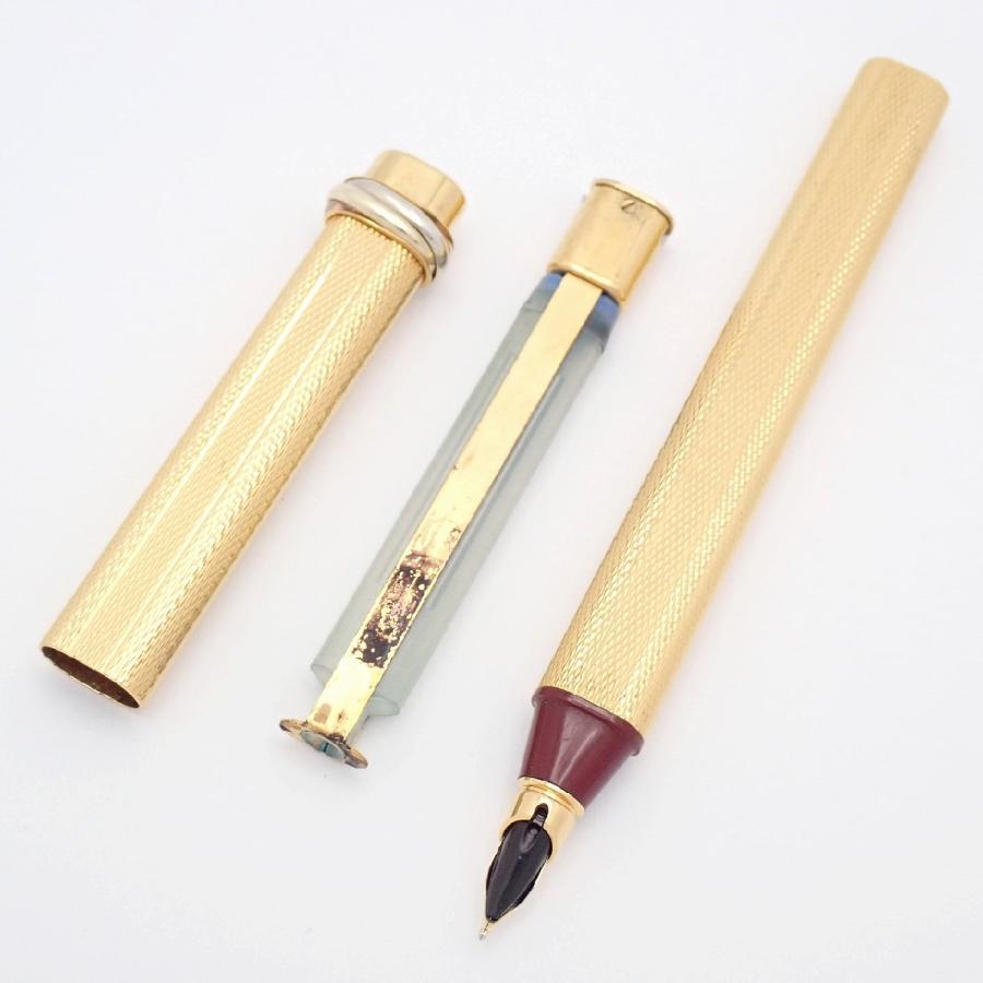 Cartier（カルティエ） トリニティ オーバル 万年筆 ゴールド×ボルドー