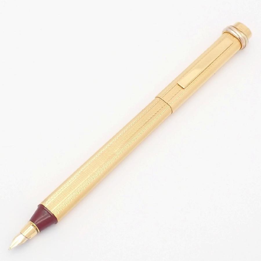 Cartier カルティエ トリニティ オーバル 万年筆 ゴールド×ボルドー Cartier（カルティエ） トリニティ オーバル 万年筆 ゴールド×ボルドー