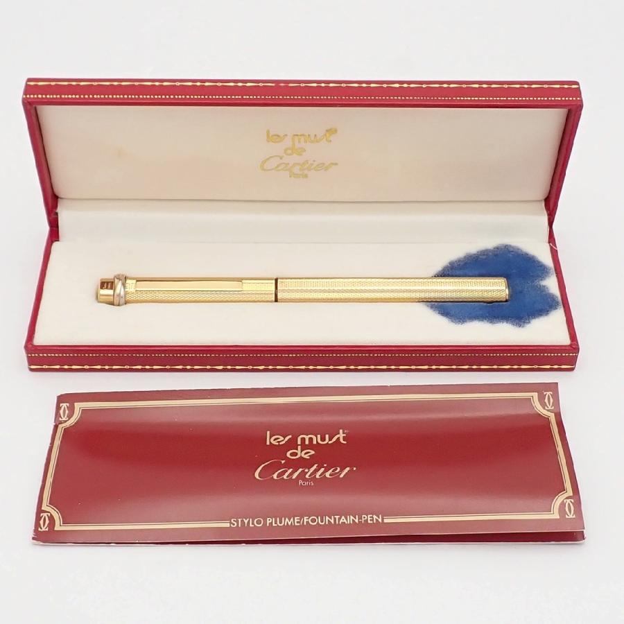 Cartier（カルティエ） トリニティ オーバル 万年筆 ゴールド×ボルドー