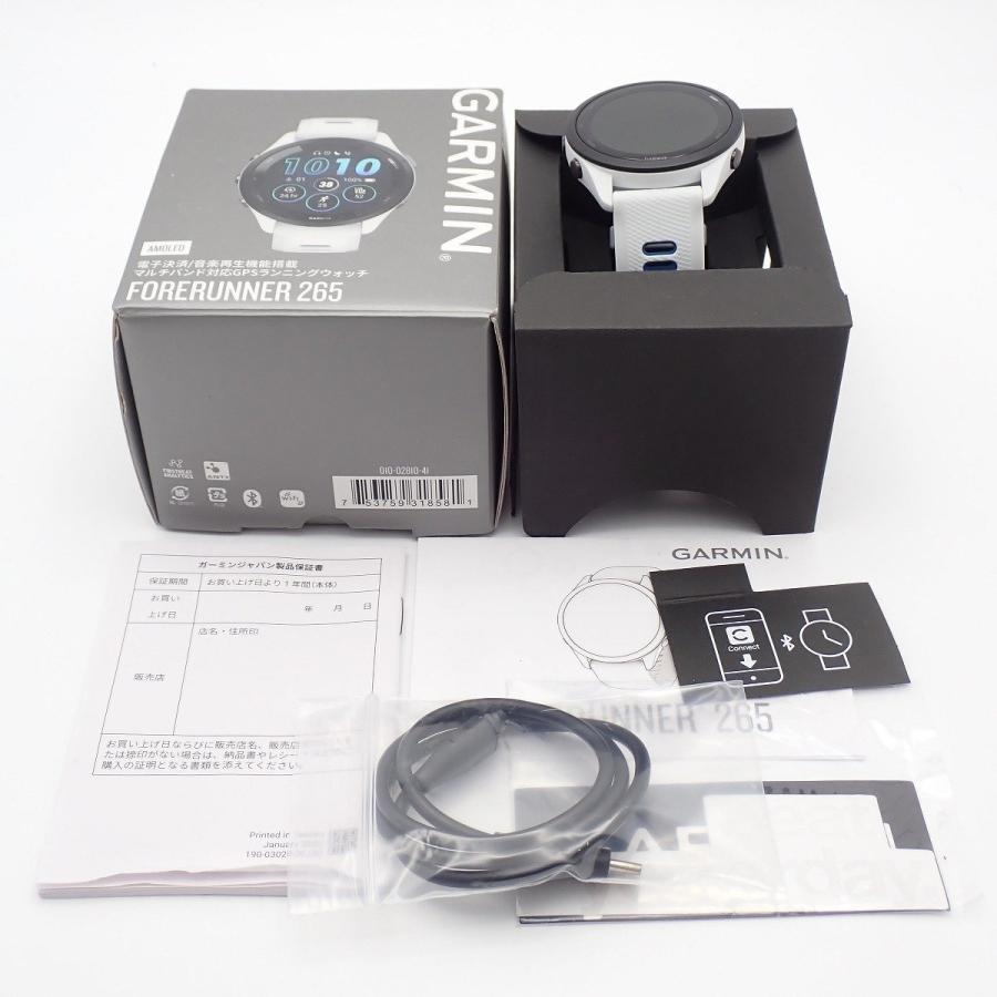 美品 Garmin Forerunner 265 ブラック（箱、備品完備） GARMIN（ガーミン） 【美品】GARMIN FORERUNNER 265 ランニングGPS