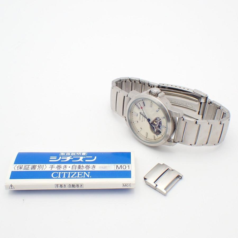 CITIZEN（シチズン） セミスケルトン 自動巻き メンズ 腕時計 ホワイト