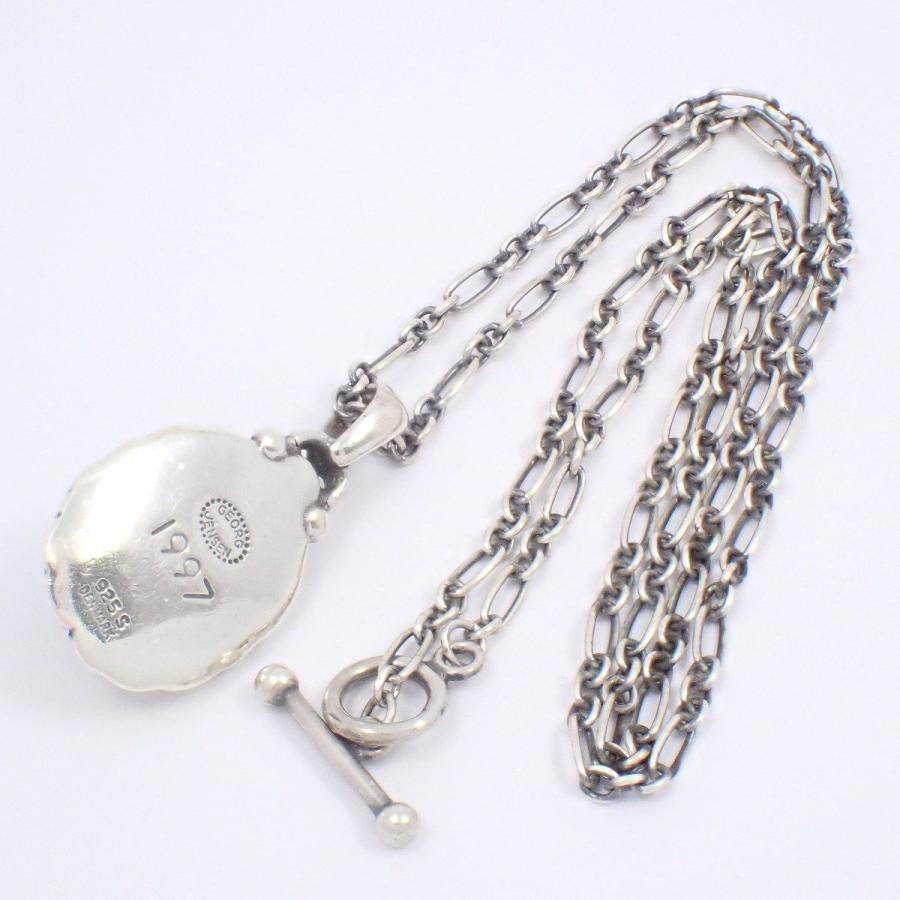 GEORG JENSEN ジョージジェンセン 1997 イヤーペンダント ネックレス シルバー925/ラブラドライト【いおき質店】管理2